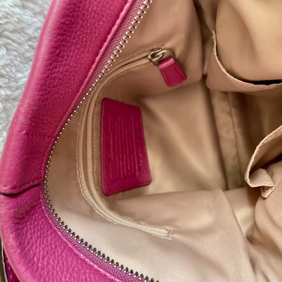 Coach Pink Chain Duffle Convertible Leather Crossbody Bag - Picture 5 of 6